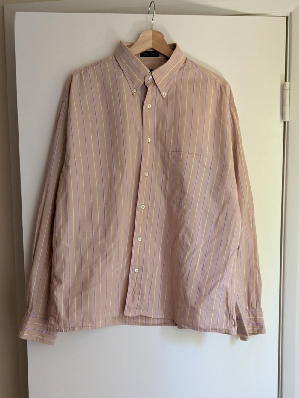 Gant Button-Down Stripe Shirt in Beige